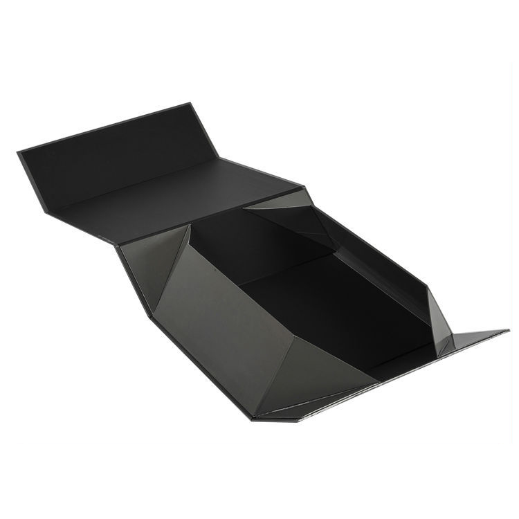 Whole Black Collapsible Paper Cardboard Box For Wine Gift,Foldable Storage Box in Superior Quality (1).jpg