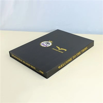 Schwaarz Goldbuch Form Magnetesch Box